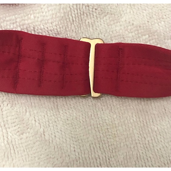 NWT Coastal Blue SZ: M Red Bandeau Bikini - Picture 5 of 9